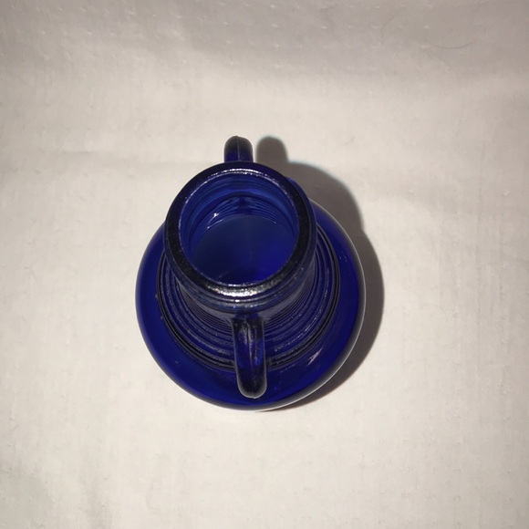 Cobalt Blue 2 Handle Jug Bottle/ Bud Base 7” - Picture 5 of 10